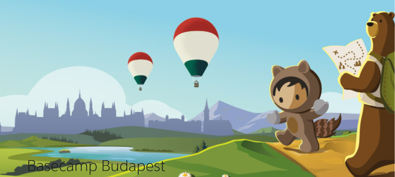 Salesforce Basecamp Budapest rendezvénygrafika